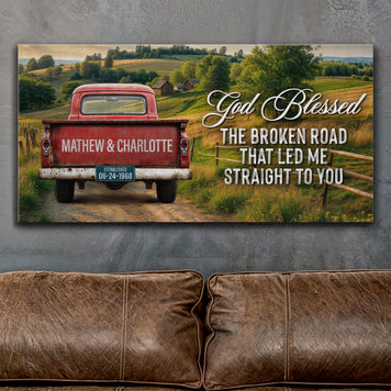 Custom Vintage Truck Couple Sign III