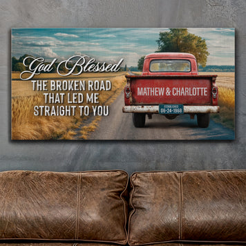 Custom Vintage Truck Couple Sign IV