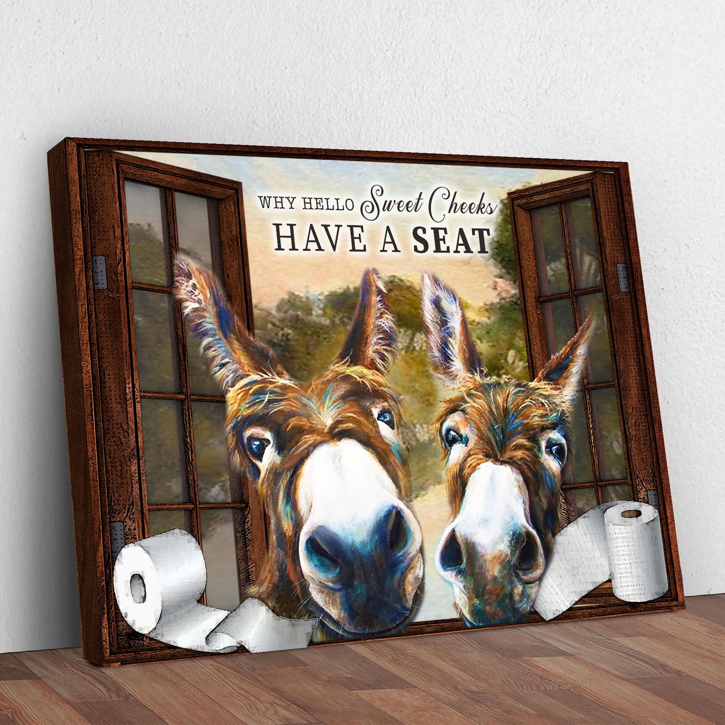 Have A Seat Sweet Cheeks Bathroom Sign (Free Shipping)