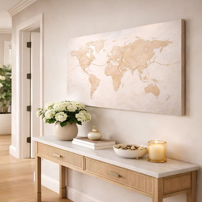 Abstract Map — Neutral Tonal Continents