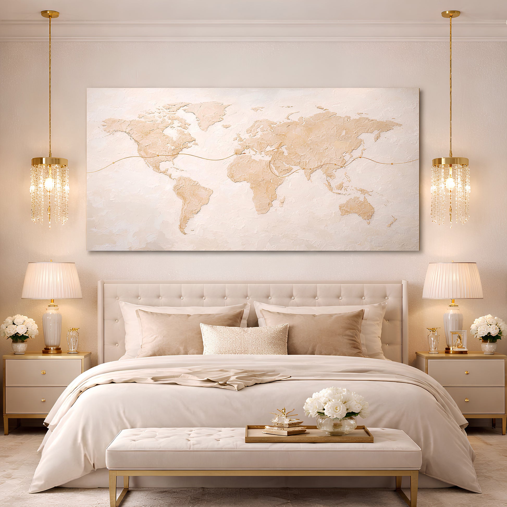 Abstract Map — Neutral Tonal Continents