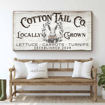 Vintage Cottontail Co Easter Sign II