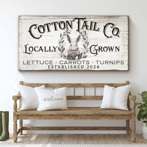 Vintage Cottontail Co Easter Sign II  - Image by Tailored Canvases