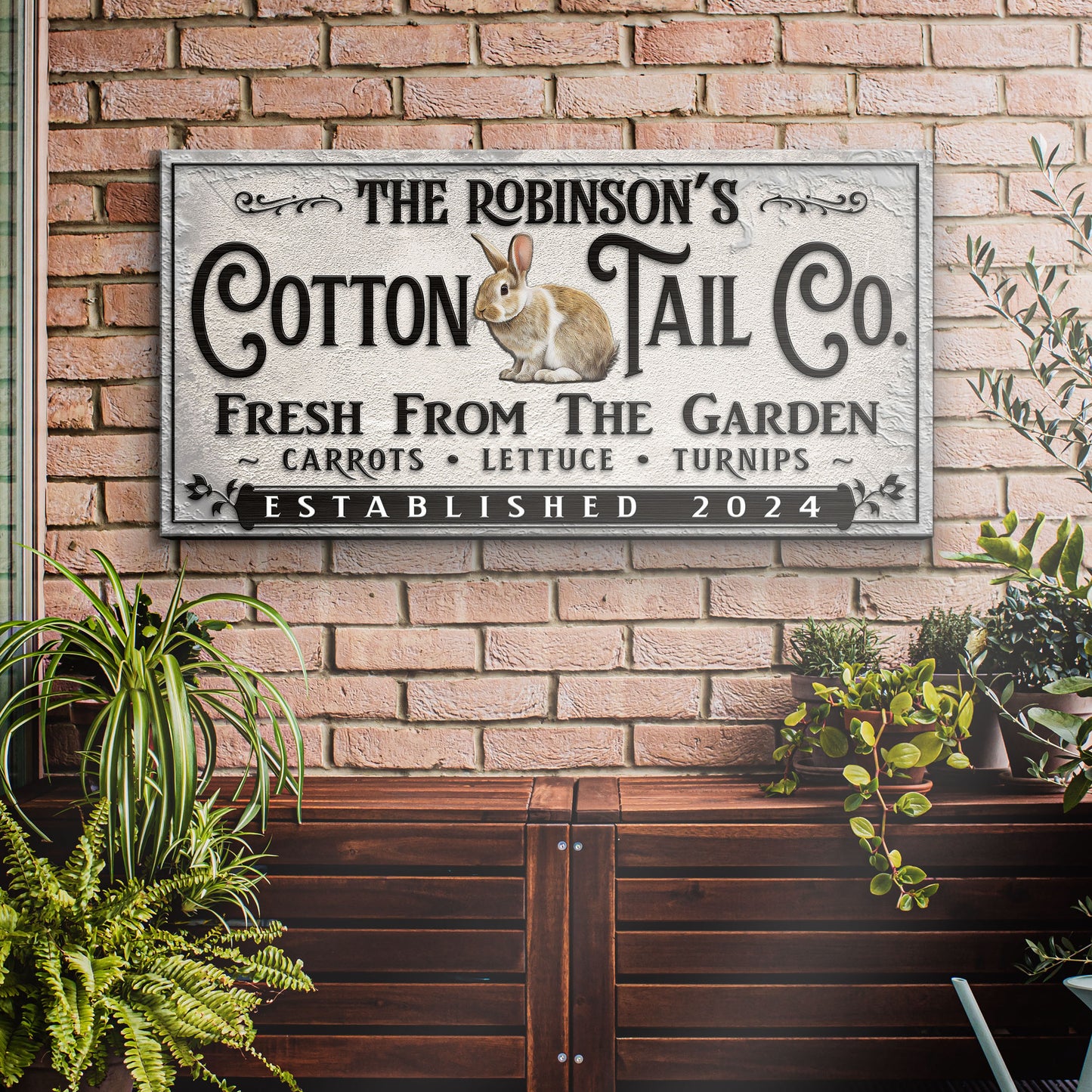 Vintage Cottontail Co Easter Sign Style 2 - Image by Tailored Canvases