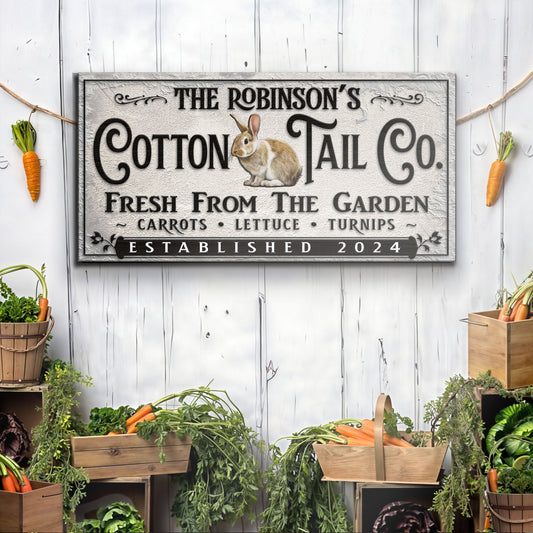 Vintage Cottontail Co Easter Sign - Image by Tailored Canvases