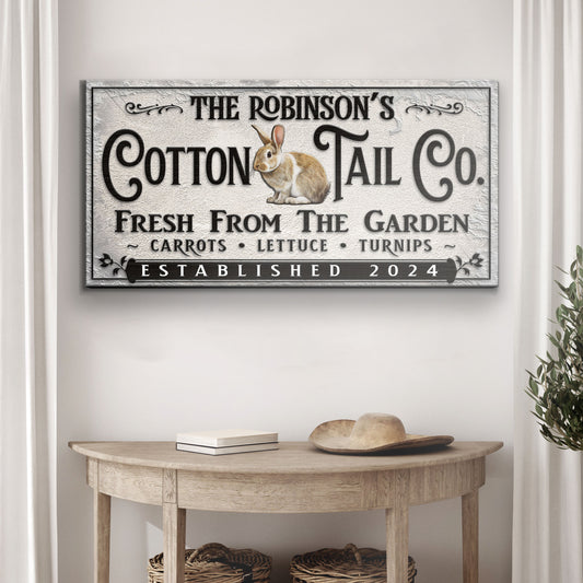 Vintage Cottontail Co Easter Sign  - Image by Tailored Canvases