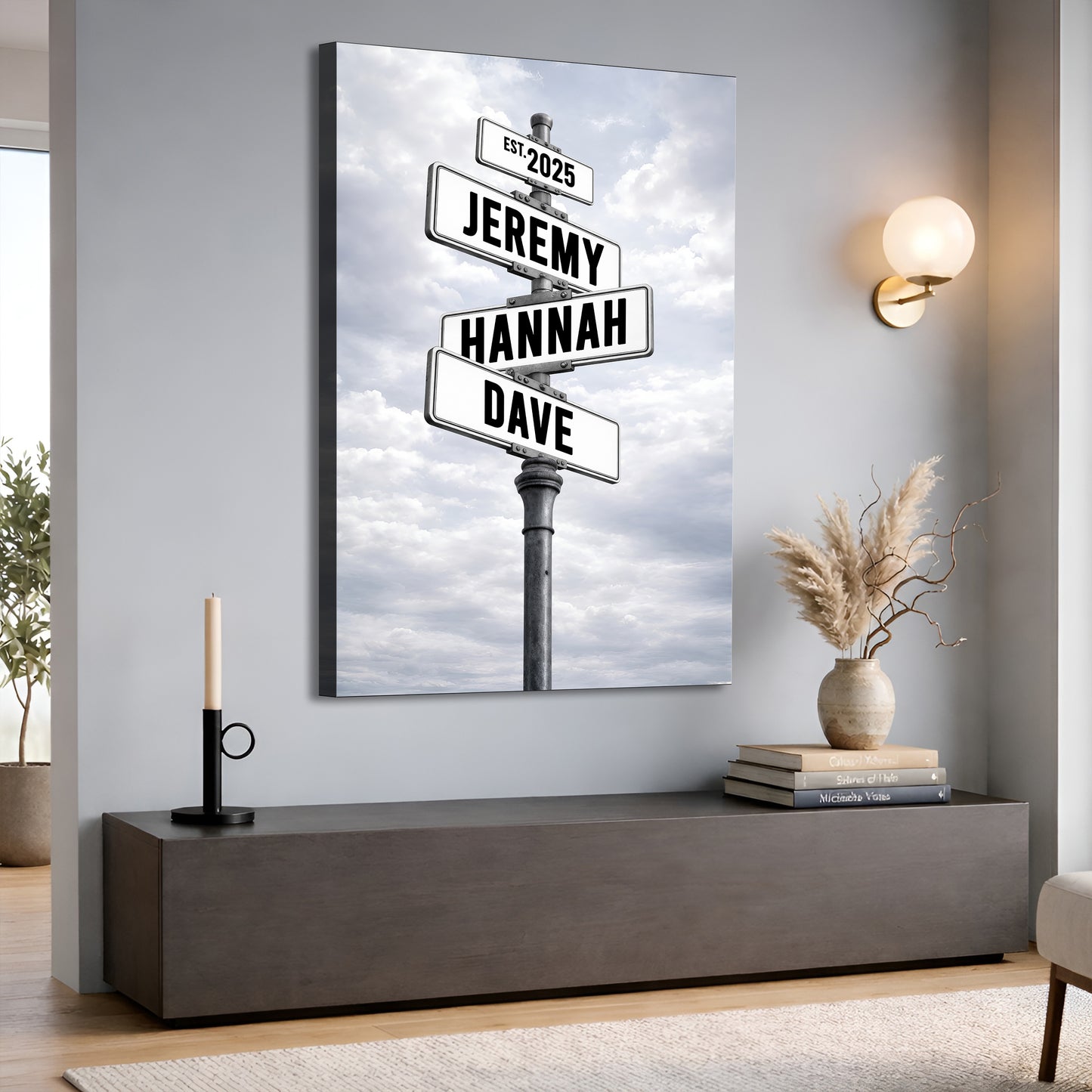 Personalized Family Street Name Wall Sign