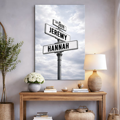 Personalized Family Street Name Wall Sign