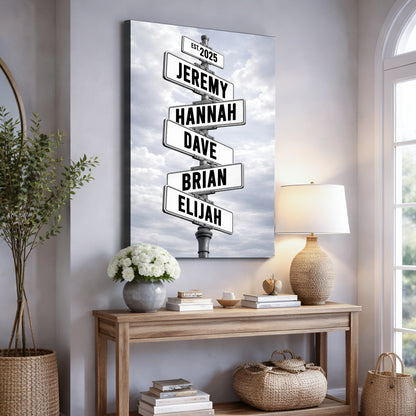 Personalized Family Street Name Wall Sign