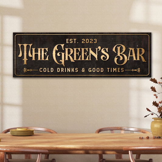 Custom Bar Sign III Style 2 - Image by Tailored Canvases