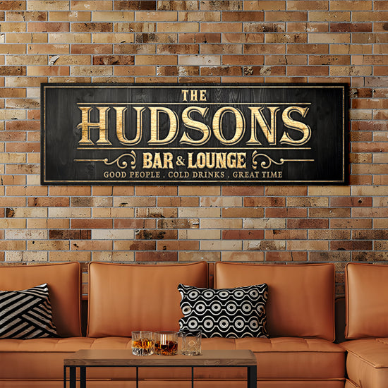 Custom bar sign, personalized bar and lounge sign with name| Wall decor ...