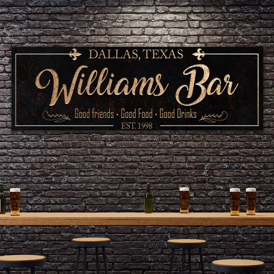Custom Bar Sign - Image by Tailored Canvases