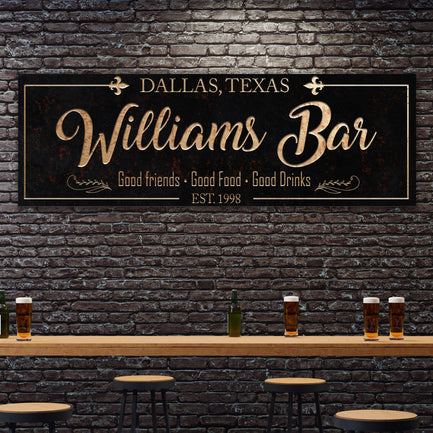 Custom Bar Sign  - Image by Tailored Canvases
