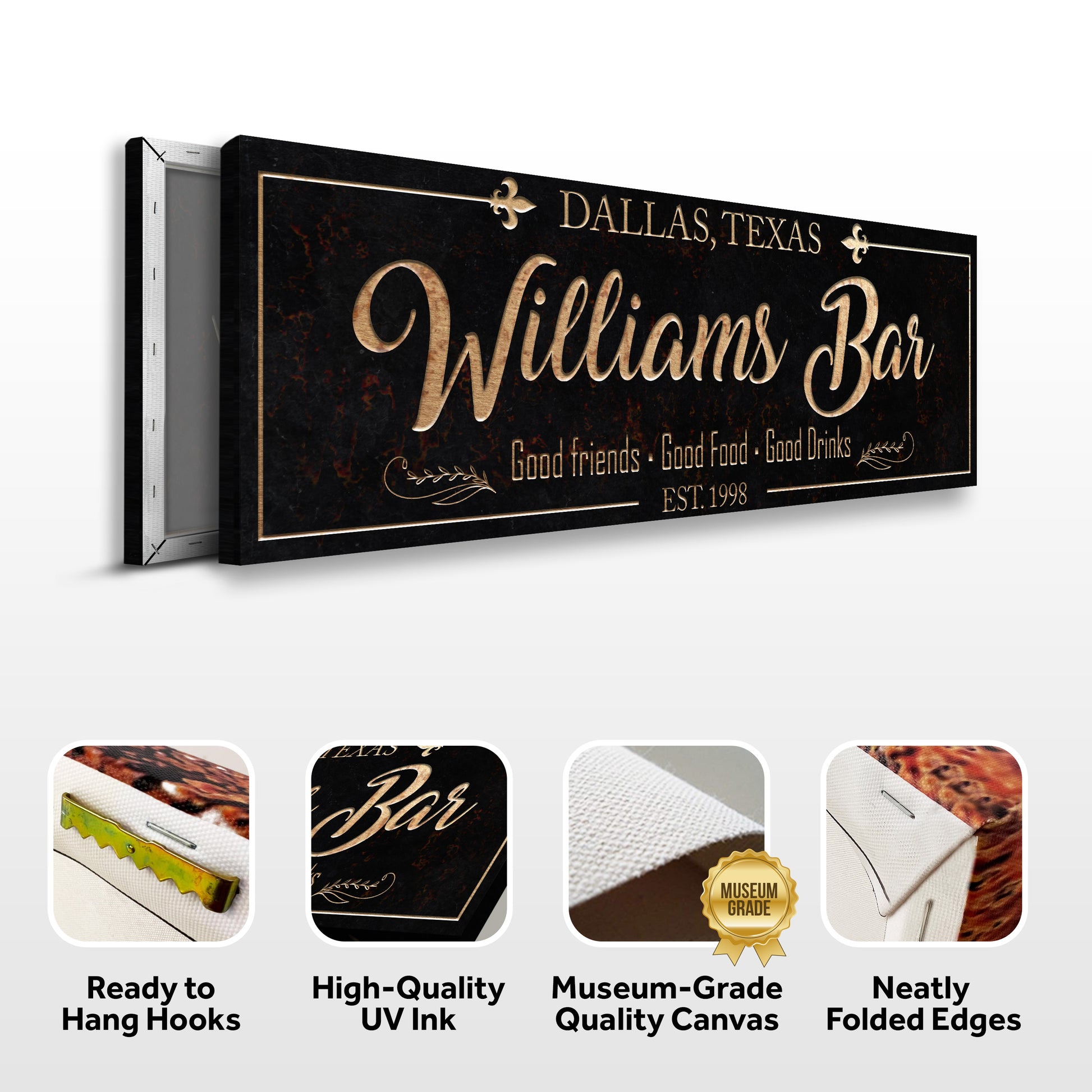 Custom Bar Sign Specs - Image by Tailored Canvases