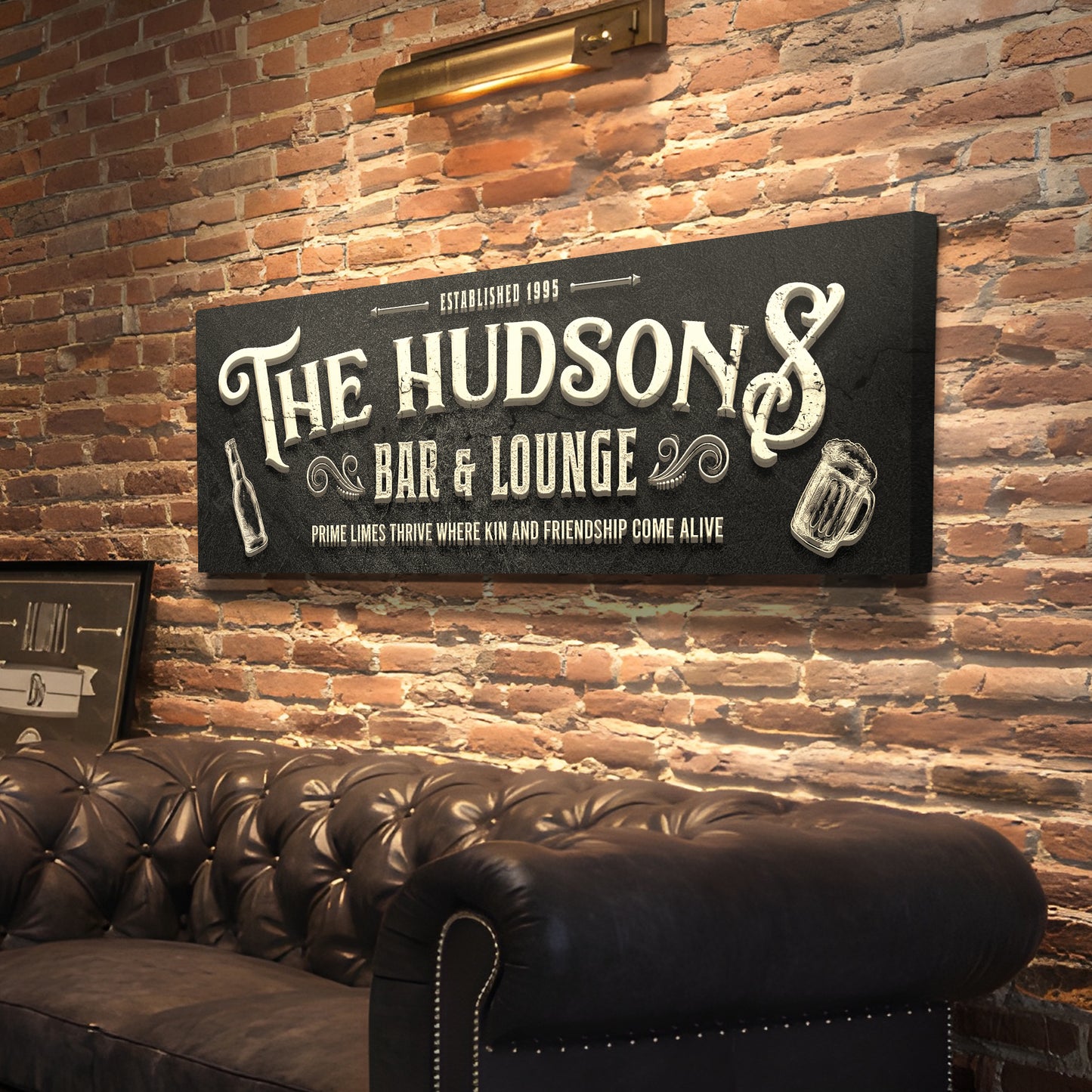 Custom Bar & Lounge Sign II  - Image by Tailored Canvases