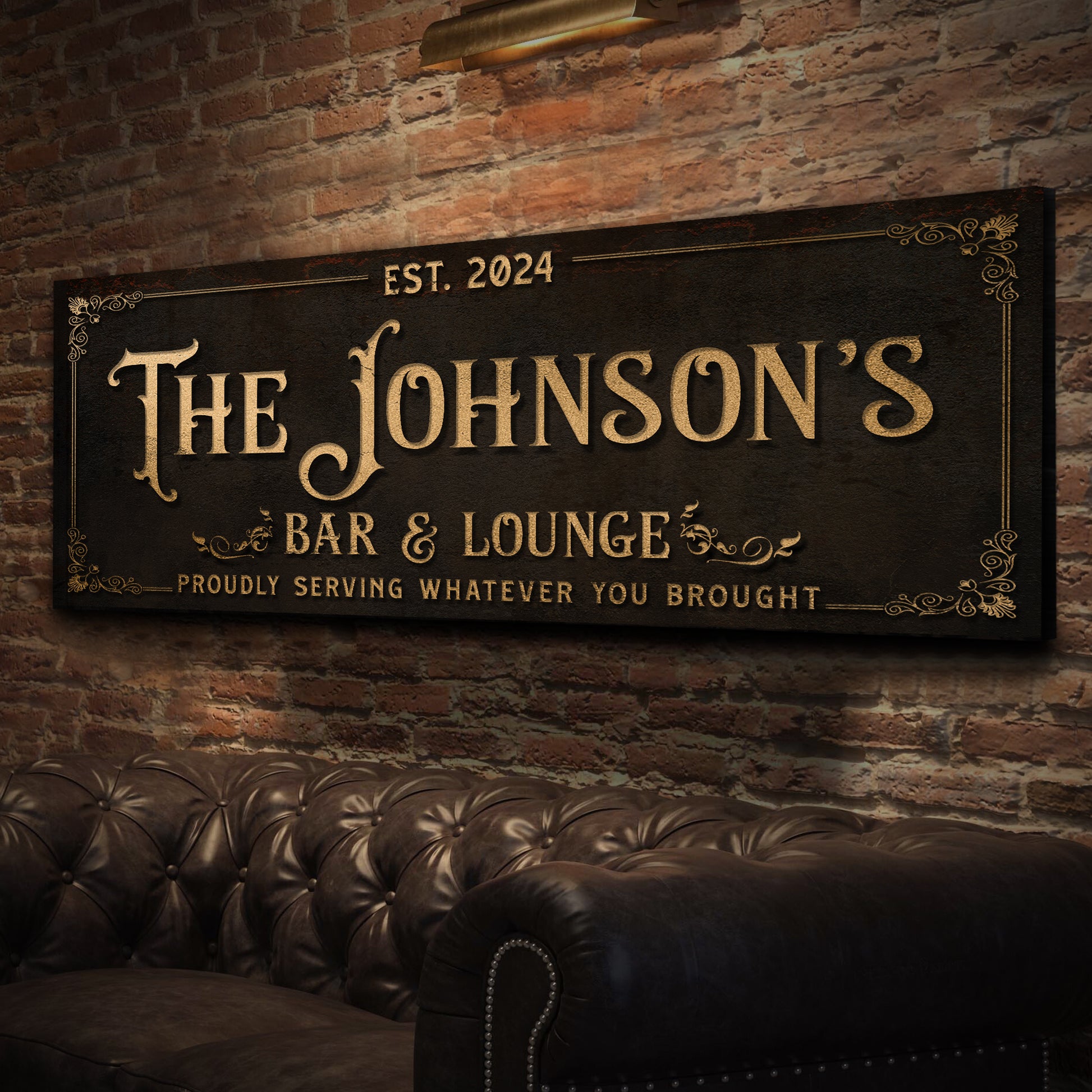 Custom Bar & Lounge Sign III  - Image by Tailored Canvases