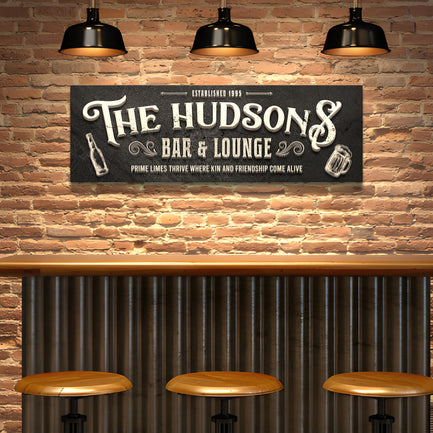 Custom Bar & Lounge Sign II  - Image by Tailored Canvases