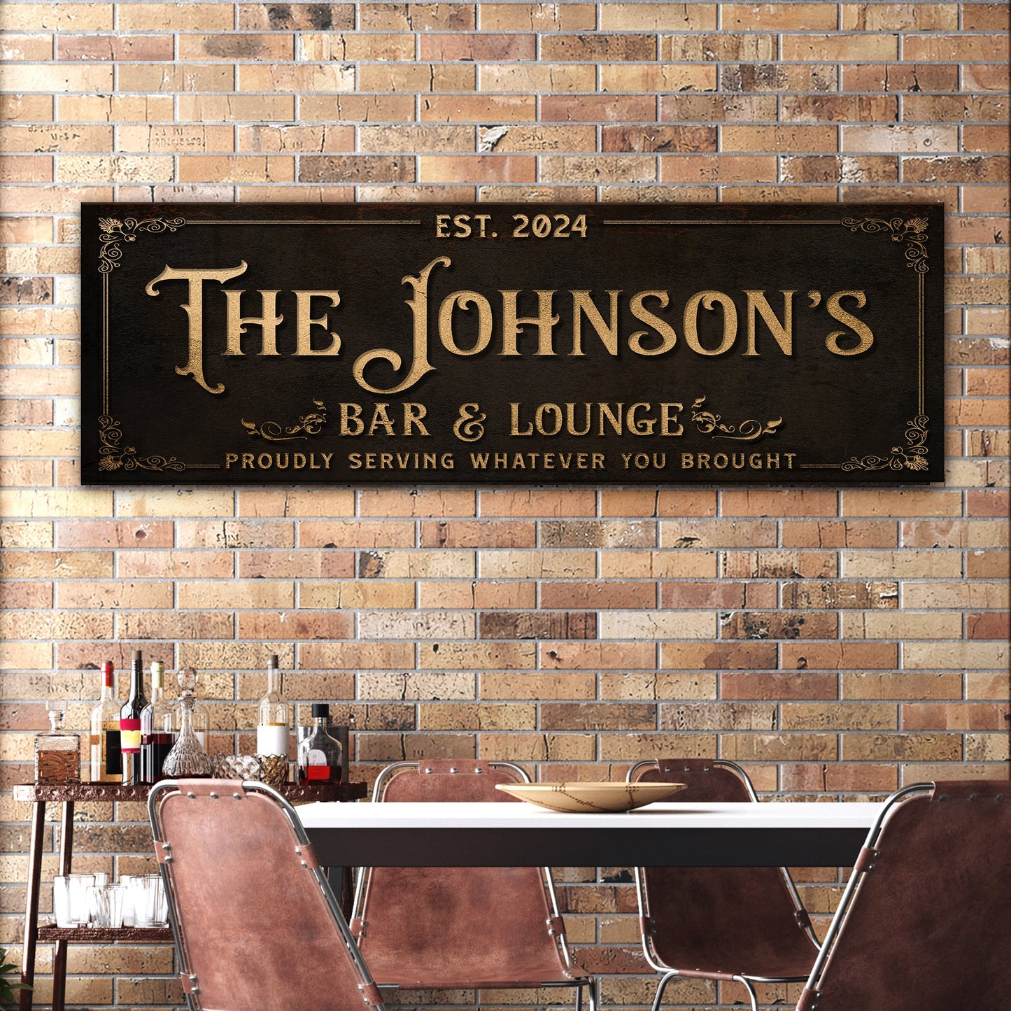 Custom Bar & Lounge Sign III Style 1 - Image by Tailored Canvases