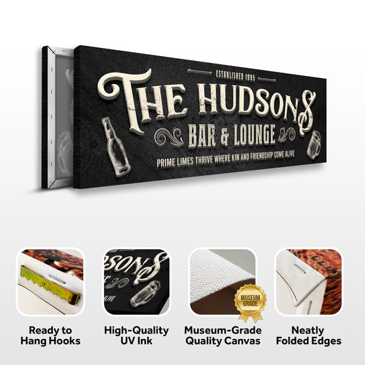 Custom Bar & Lounge Sign II Specs - Image by Tailored Canvases