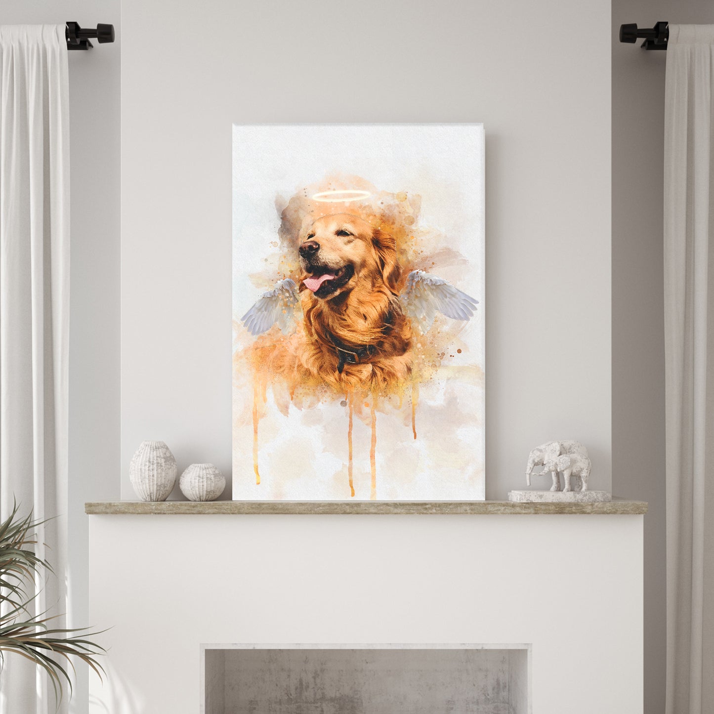 Custom Dog Watercolor Portrait Style 2 - Image by Tailored Canvases