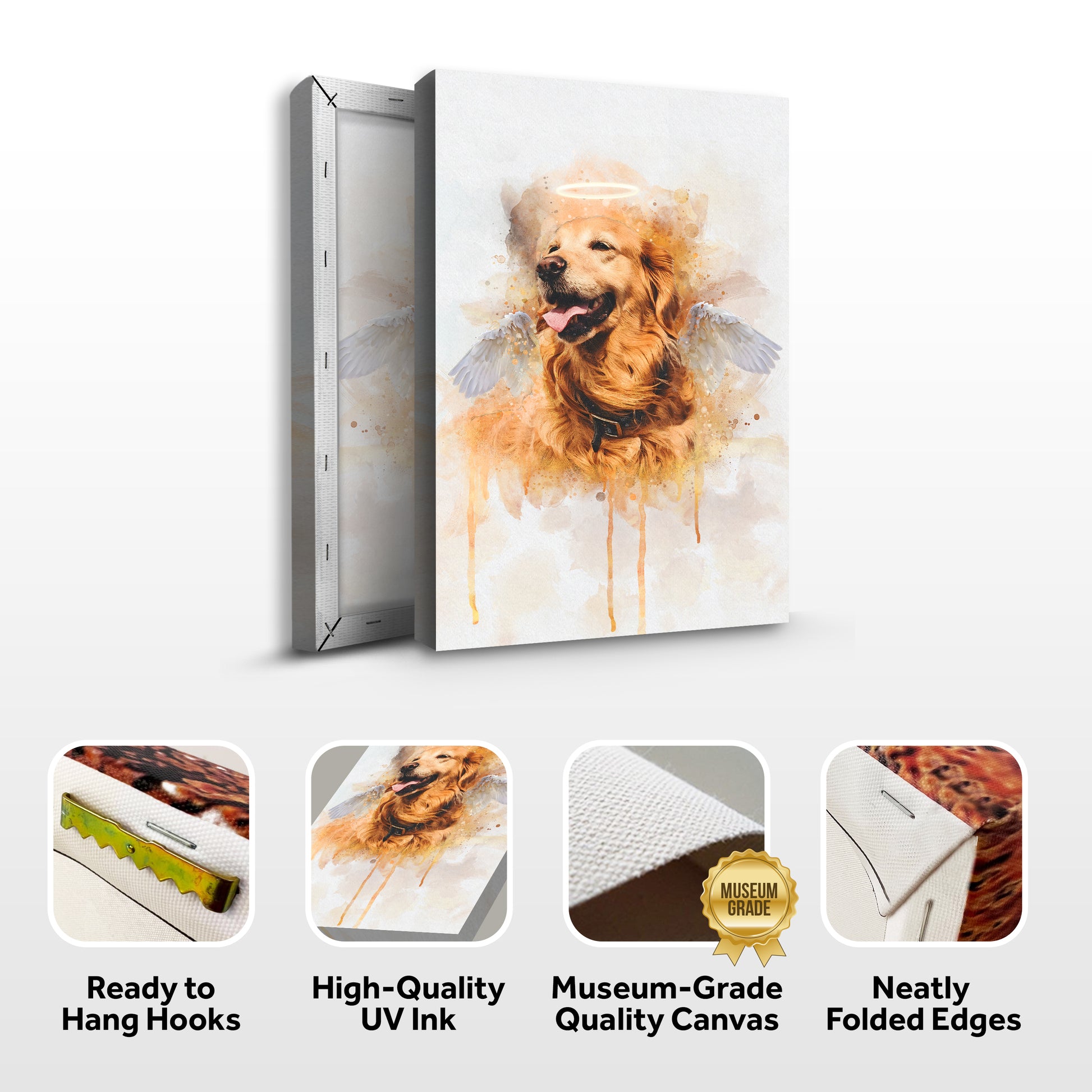 Custom Dog Watercolor Portrait Specs - Image by Tailored Canvases