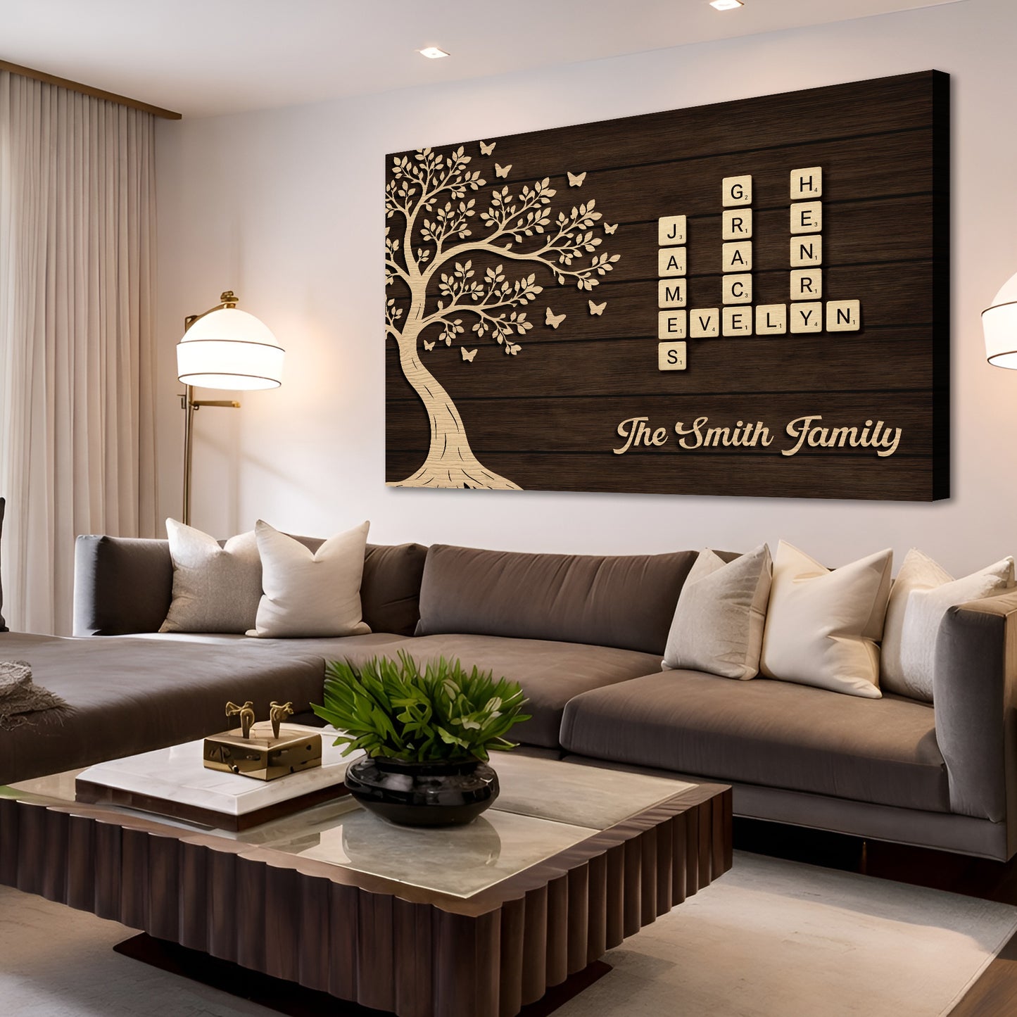 Custom Family Crossword Wall Sign