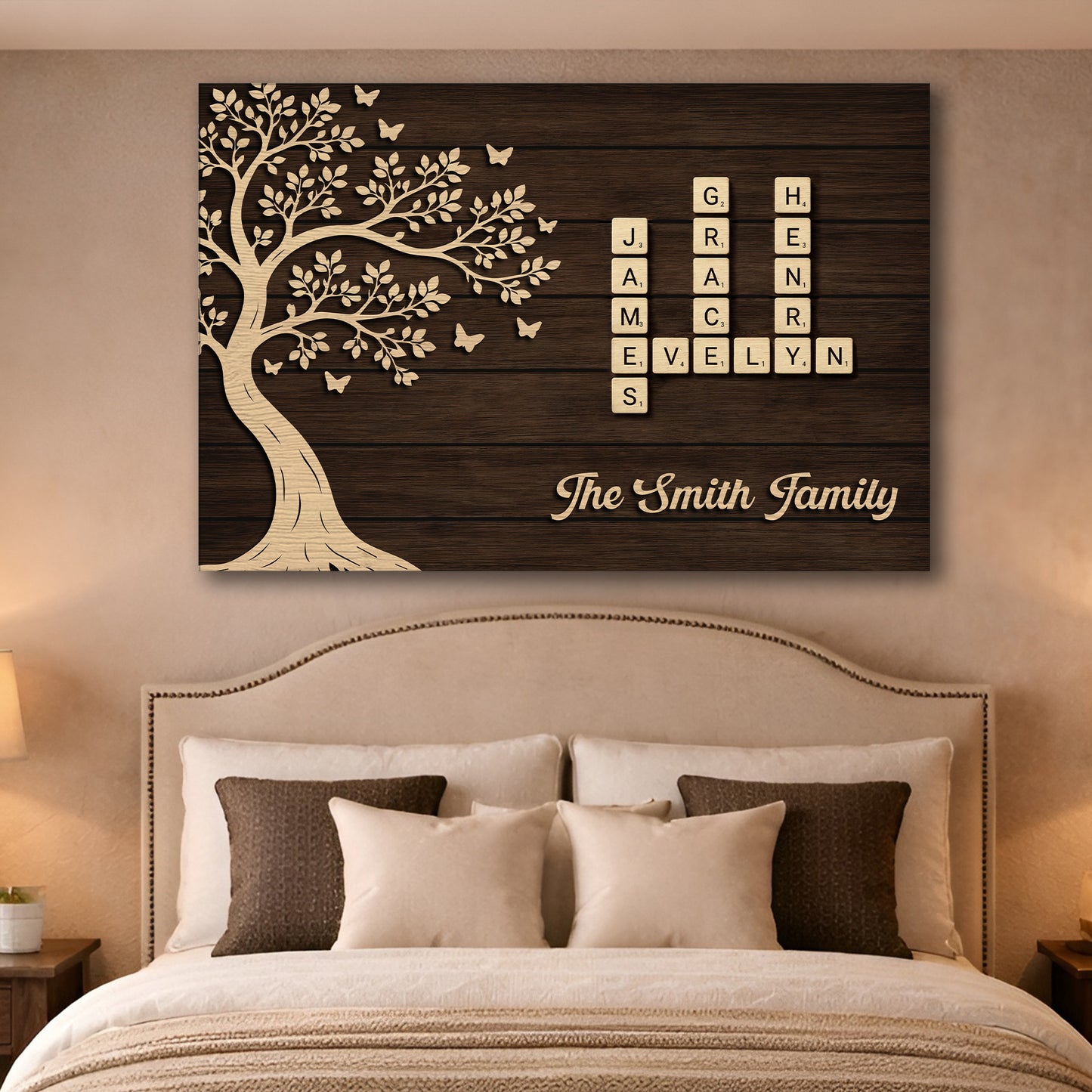 Custom Family Crossword Wall Sign