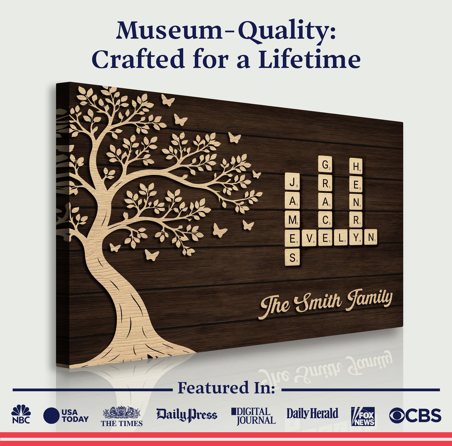 Custom Family Crossword Wall Sign
