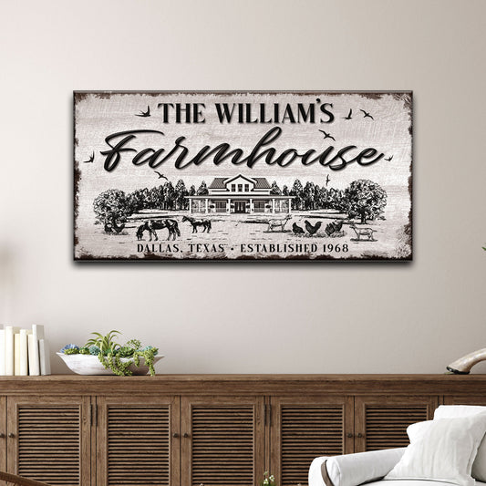 Custom Farmhouse Sign - Image by Tailored Canvases