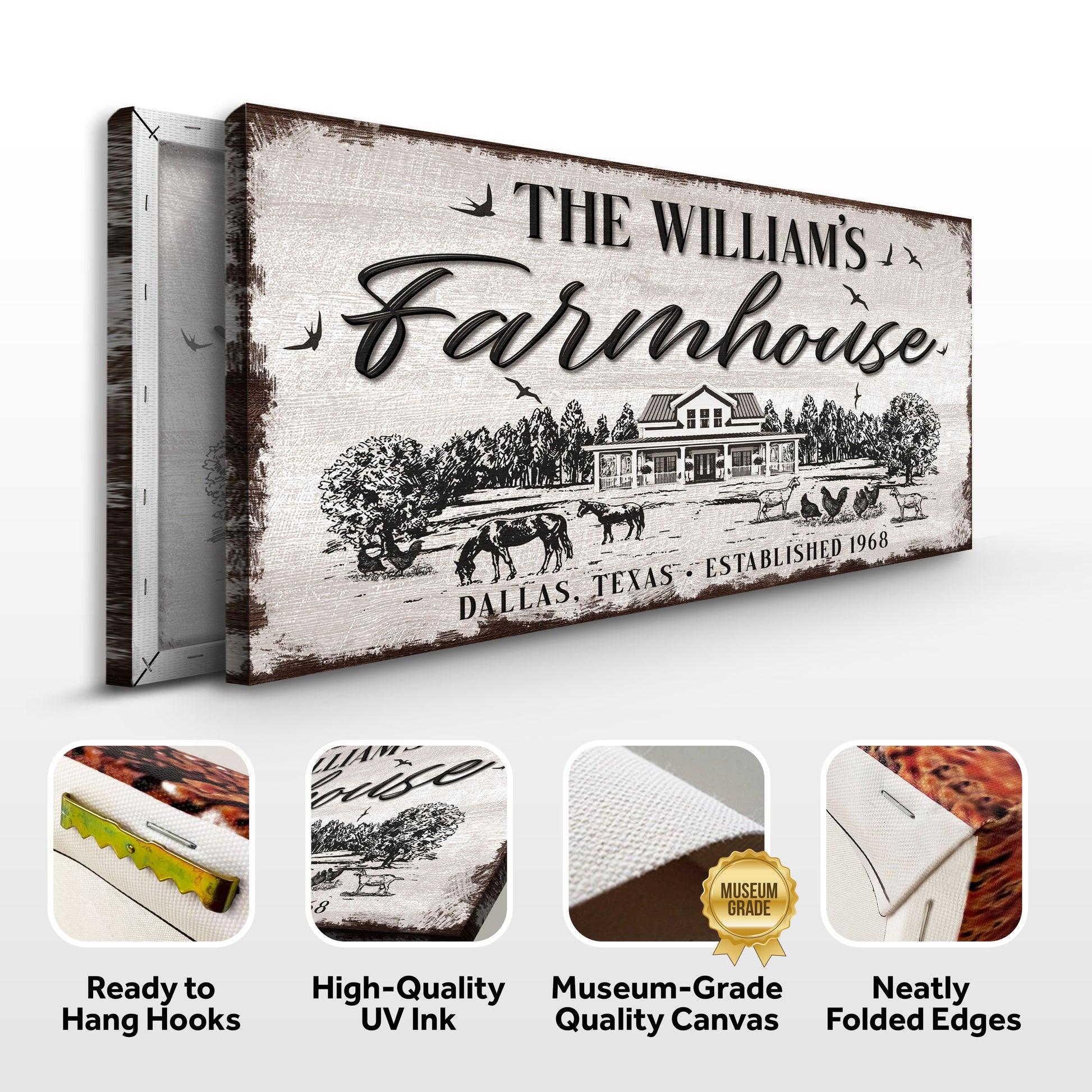 Custom Farmhouse Sign Specs - Image by Tailored Canvases