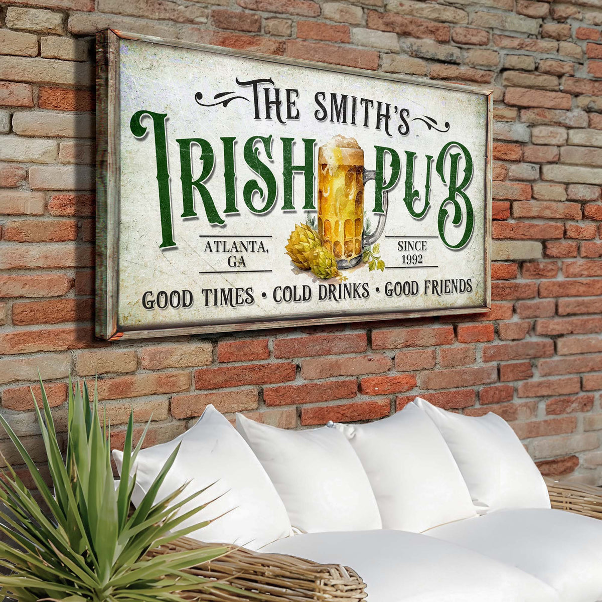 Custom irish pub signs, personalized irish bar sign with name location ...