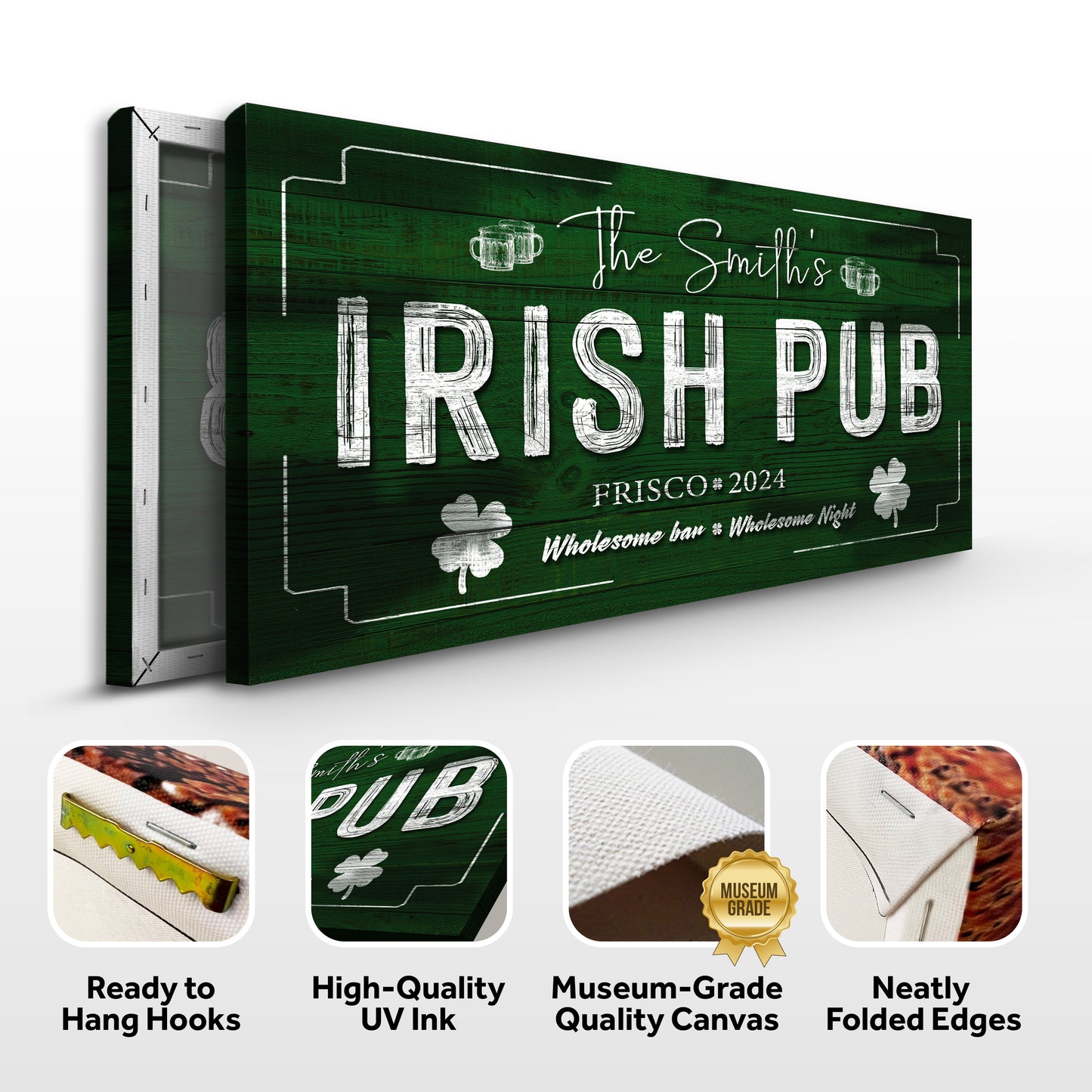 Custom Irish Pub Bar Sign Specs - Image by Tailored Canvases