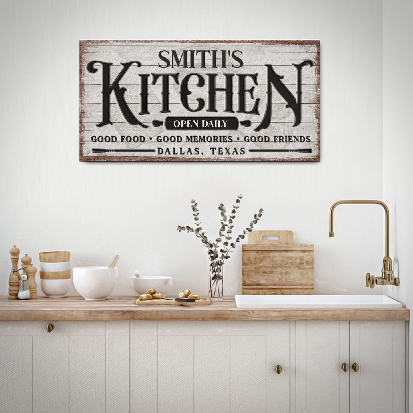 Custom Kitchen Sign Style 2 - Image by Tailored Canvases