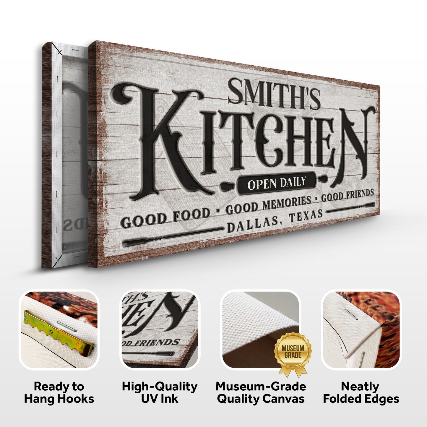 Custom Kitchen Sign Specs - Image by Tailored Canvases