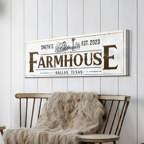 Custom Rustic Farmhouse Sign II  - Image by Tailored Canvases
