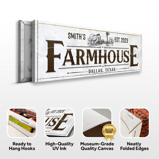 Custom Rustic Farmhouse Sign II  Specs - Image by Tailored Canvases