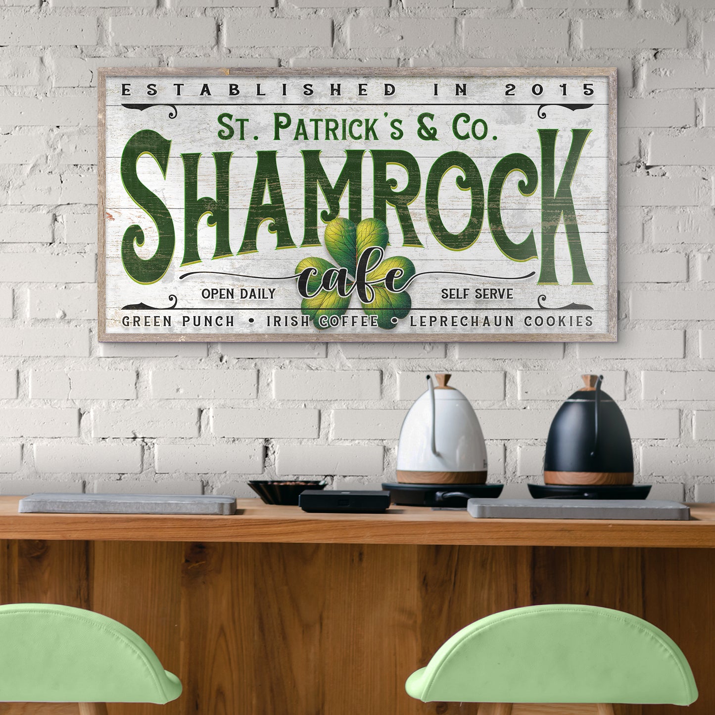 Custom Shamrock Cafe Sign