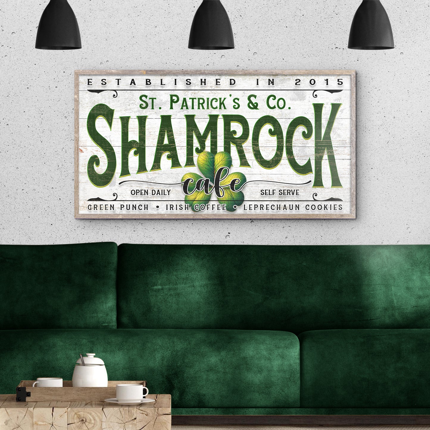 Custom Shamrock Cafe Sign