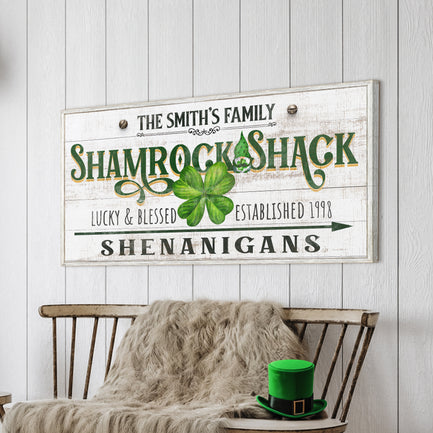 Custom Shamrock Shack Sign  - Image by Tailored Canvases