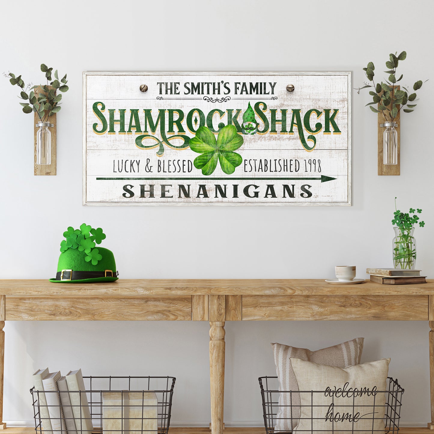 Custom Shamrock Shack Sign Style 2 - Image by Tailored Canvases