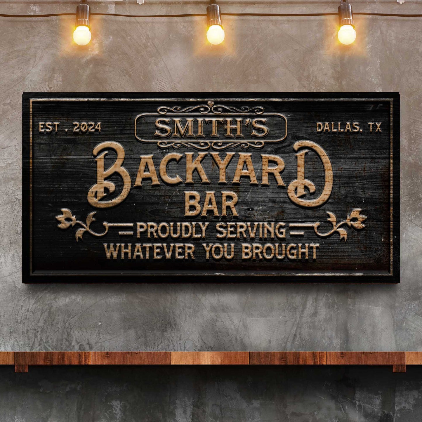 Custom Vintage Rust Basement Bar II