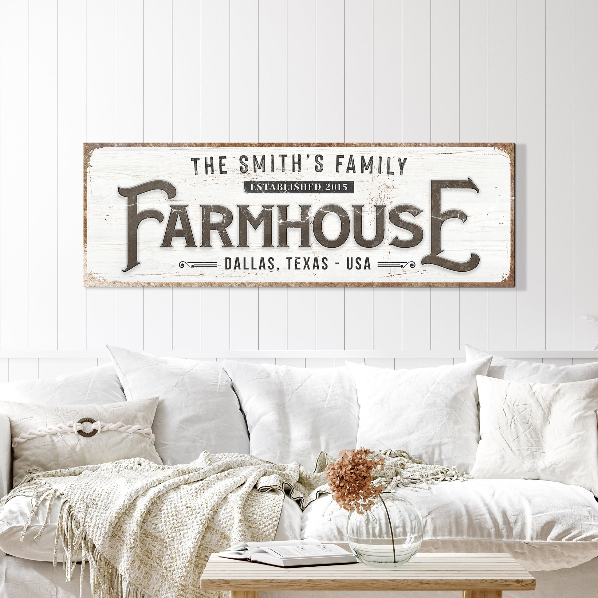 Custom Vintage Rust Farmhouse Sign II Style 1 - Image by Tailored Canvases