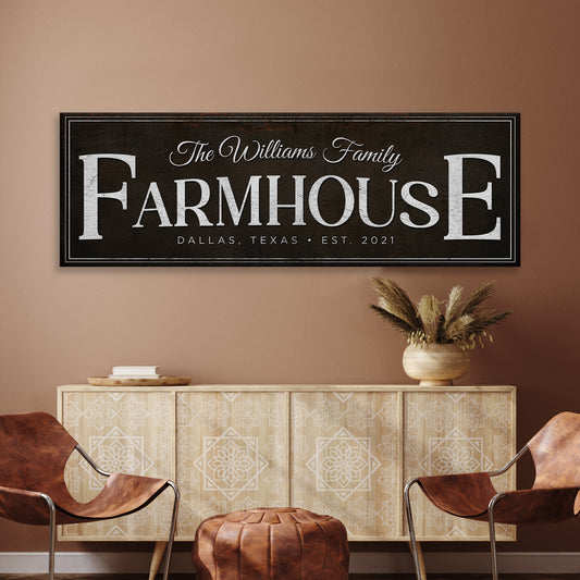 Custom Vintage Rust Farmhouse Sign III Style 2 - Image by Tailored Canvases