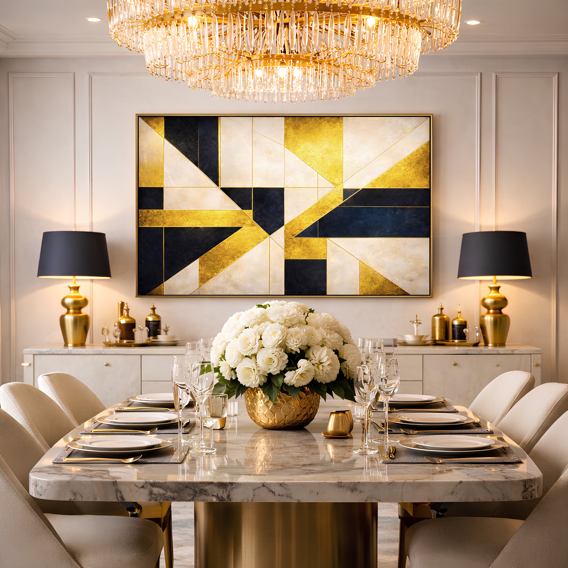 Gilded Geometry Wall Art