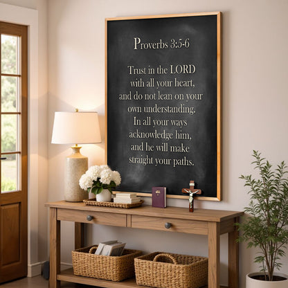 Proverbs 3:5-6 - Trust In The Lord With All Your Heart Faith Sign IV