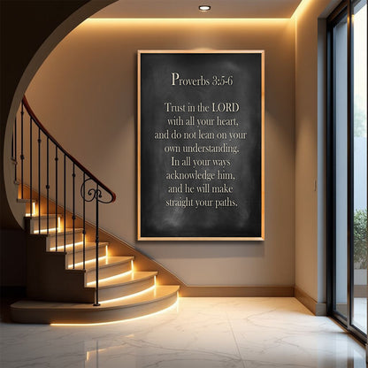 Proverbs 3:5-6 - Trust In The Lord With All Your Heart Faith Sign IV