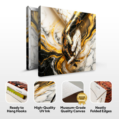 Marble Gold Hands Abstract