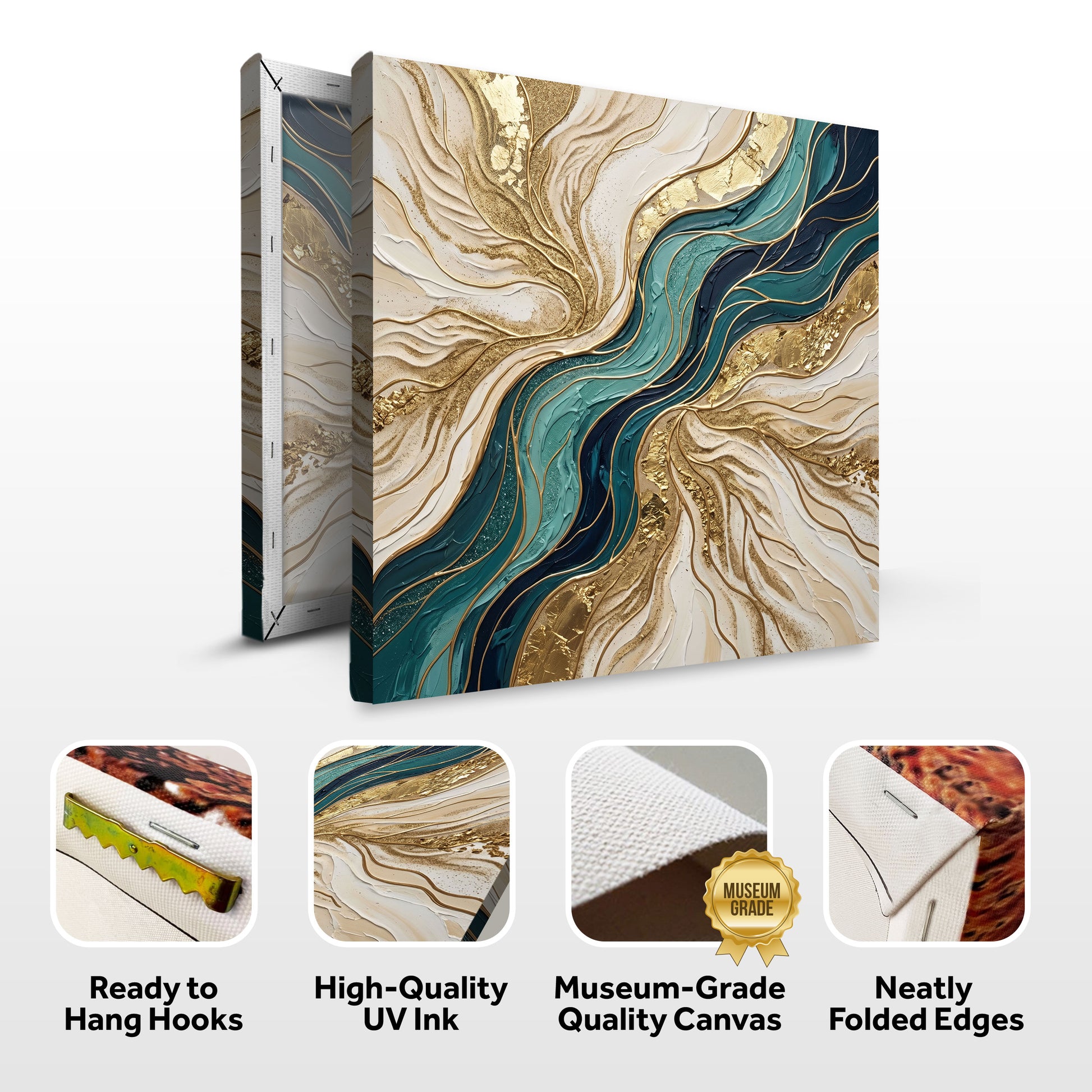 Flowing Teal and Sand