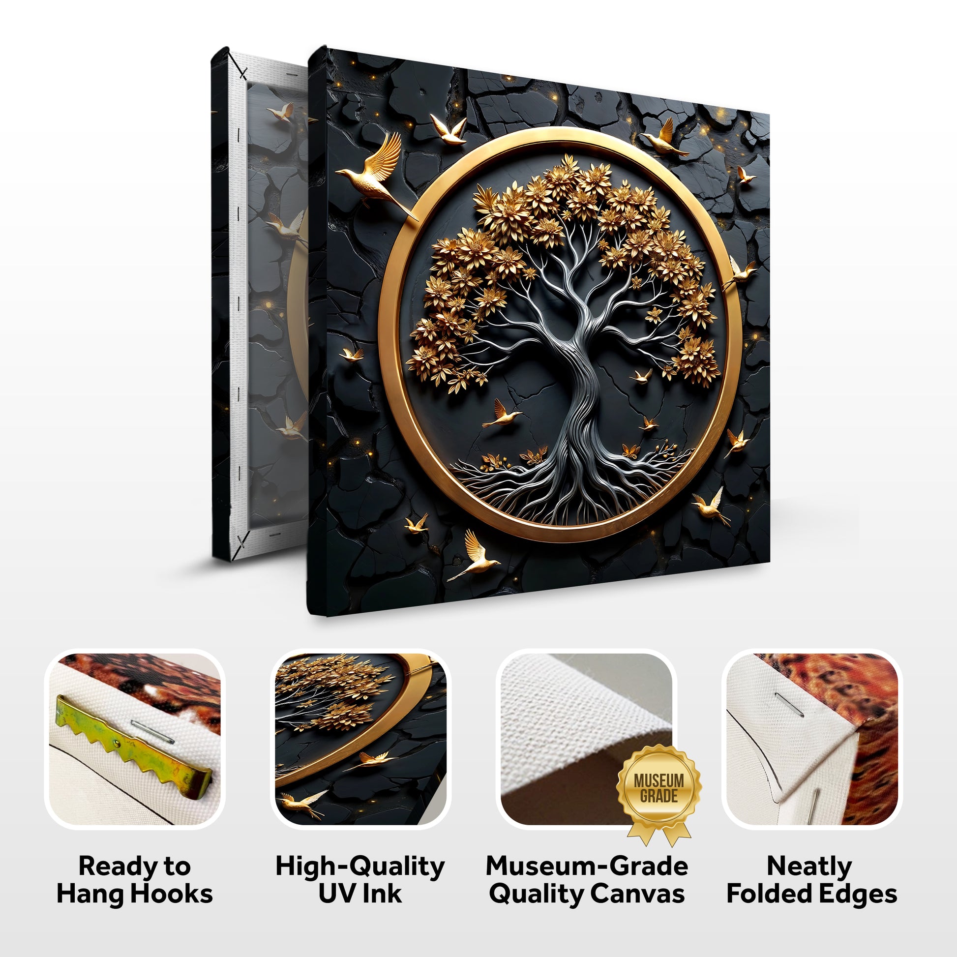 3D Celtic Tree of Life Square Wall Art