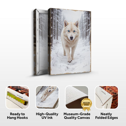 Winter’s Silent Hunter Wolf Wall Art